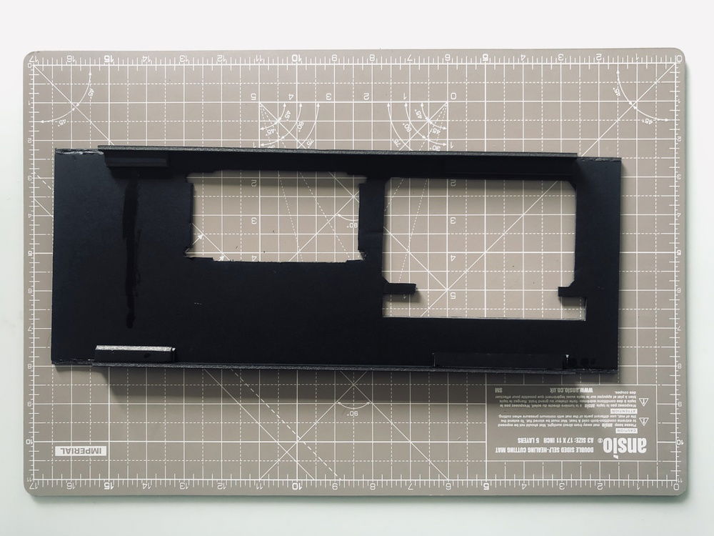 Underside of extended cutout for GPU Riser