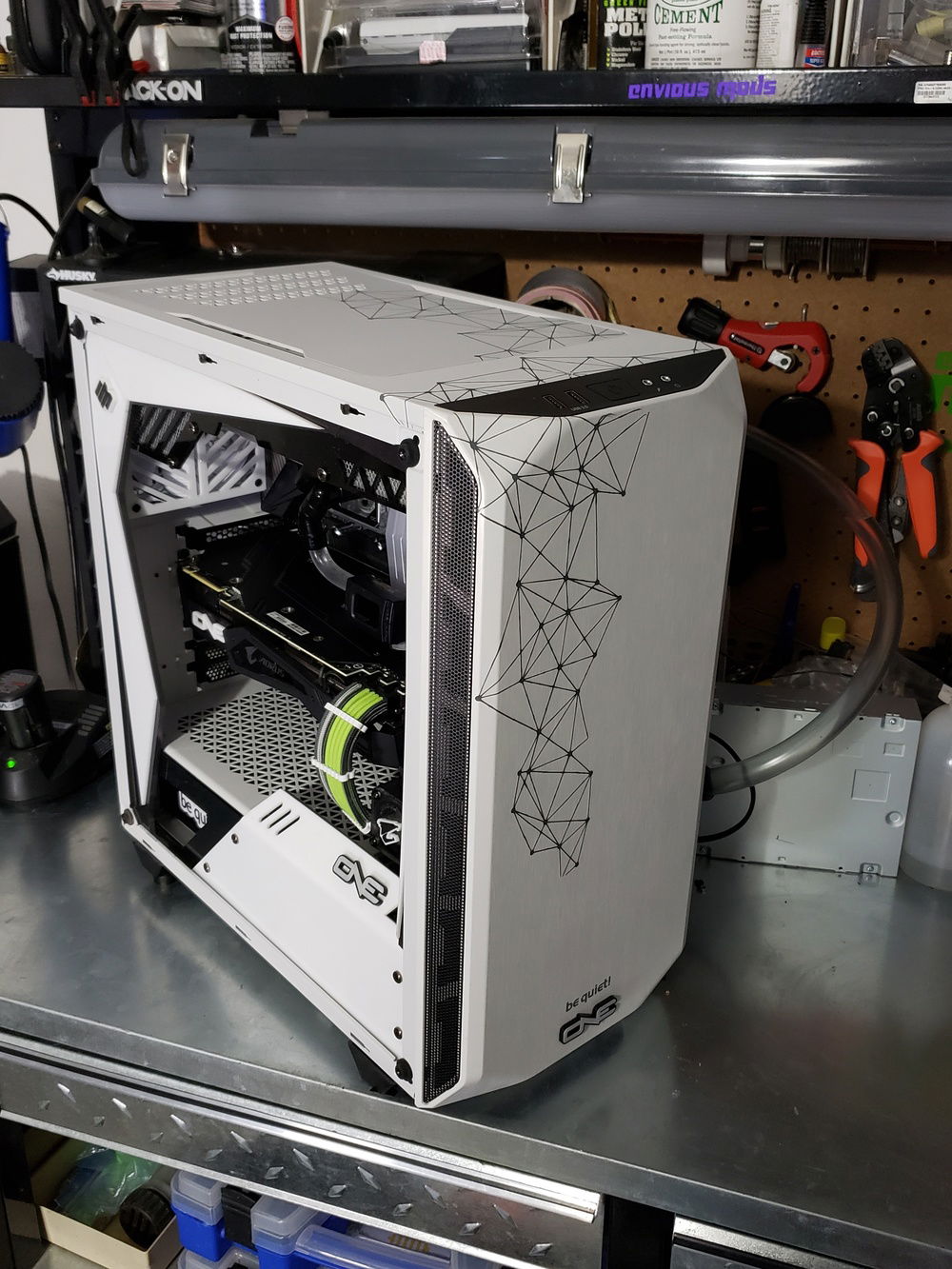 The 1st set of vinyl is applied