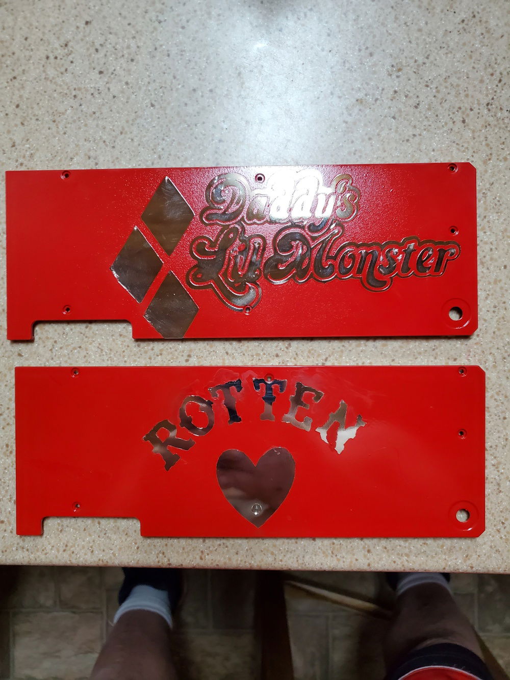 Custom painted back plates