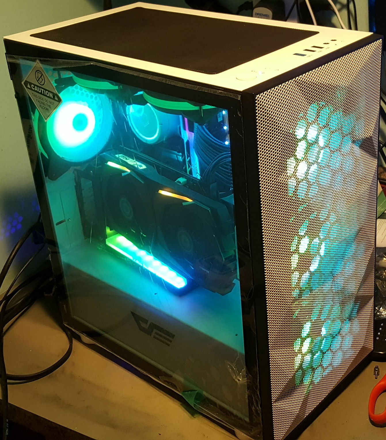Vertical mount GPU in a darkFlash DLM21 Mesh mATX case » builds.gg