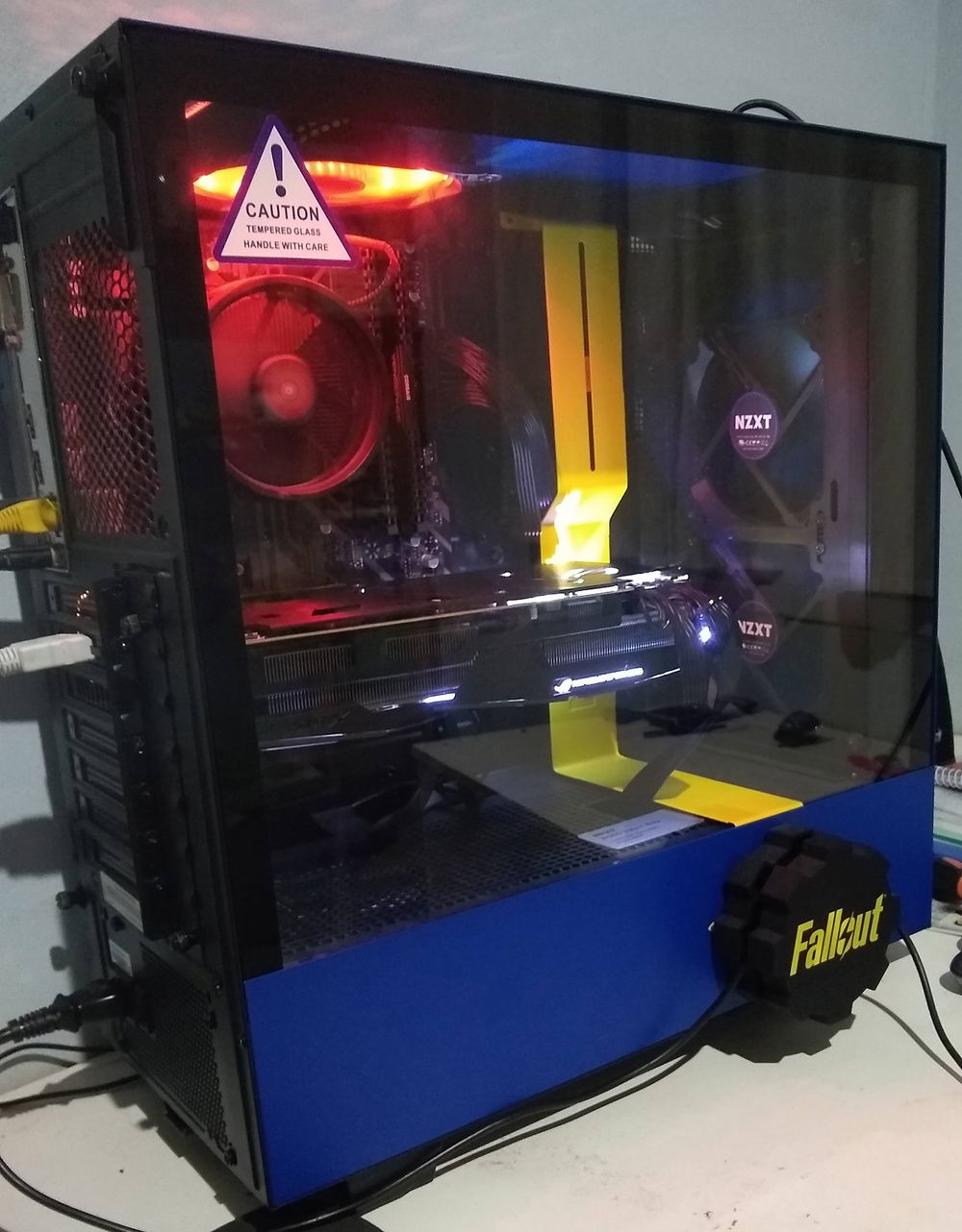 Overall look of the build, glass panel in place.