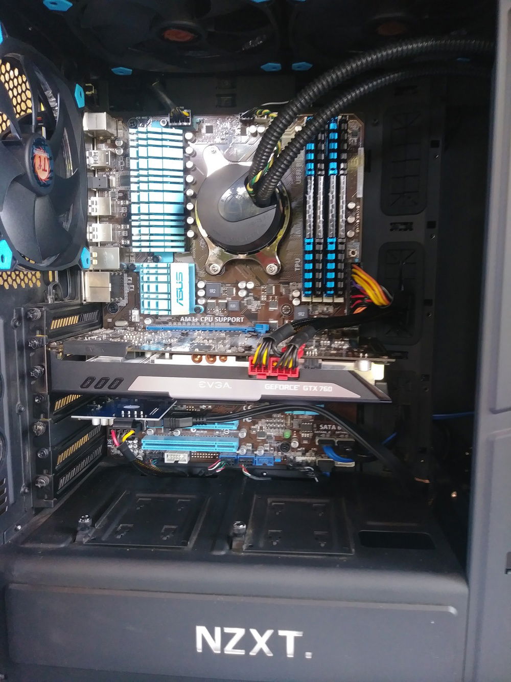 AIO cooler mounted