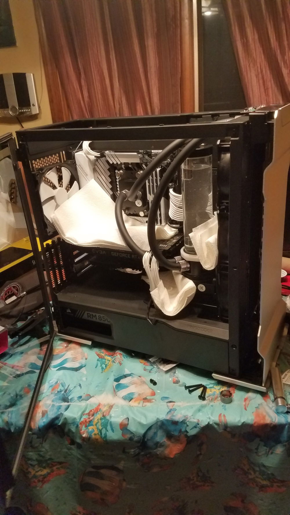 Leak testing on the first version of the loop.