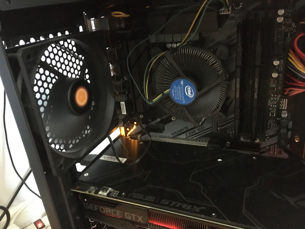 CPU Cooler and Stock Case Cooler