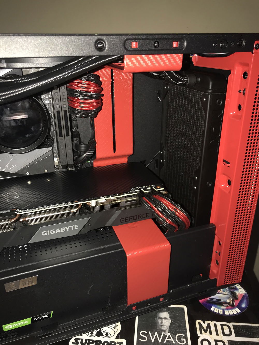 Attempted vinyl wrap backplate on this temporarily because i'm just waiting for rtx  3080 which is why I built this in the first place.