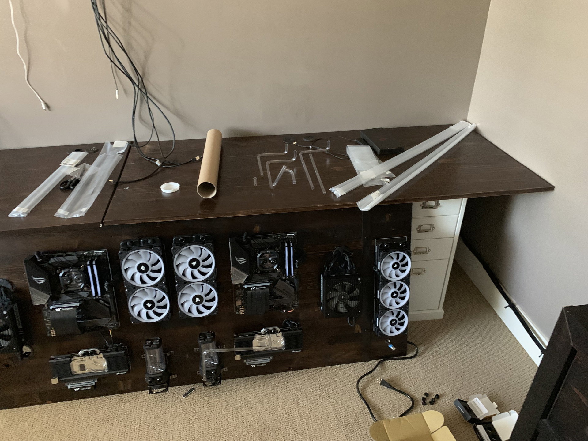 The ultimate open loop liquid cooled hand-crafted WallPC » builds.gg