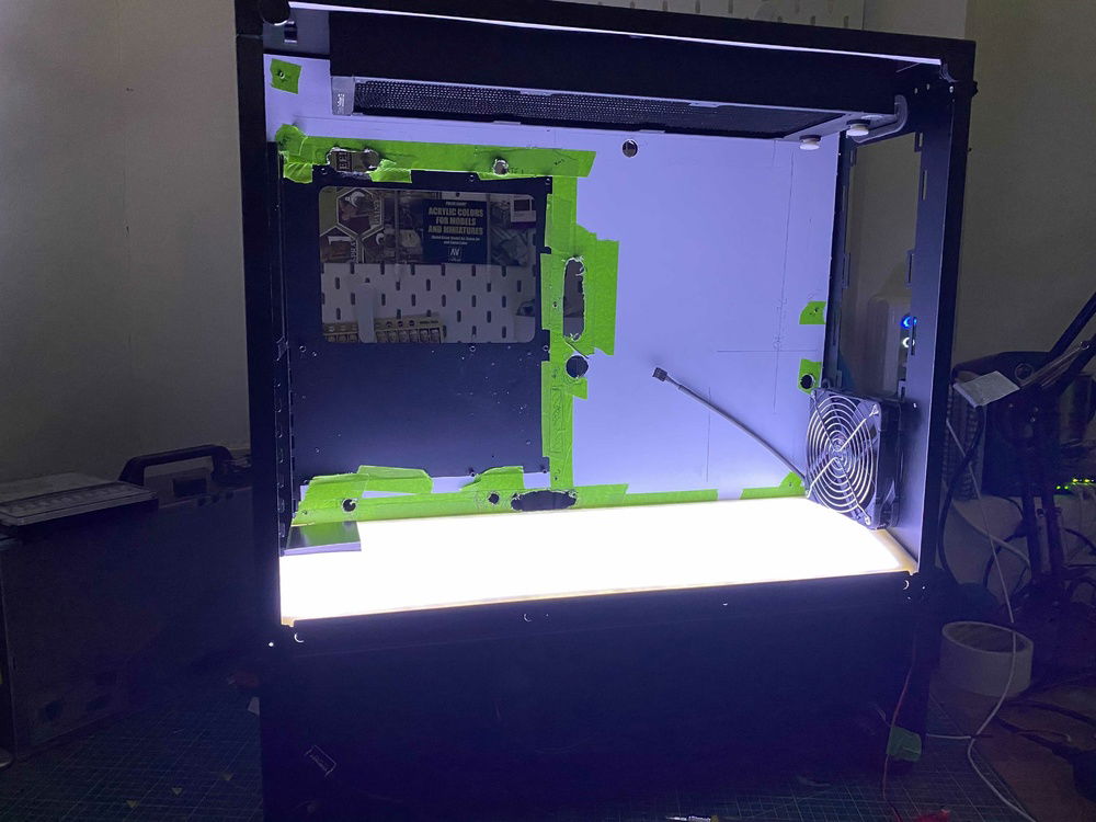 Test fit of the light floor