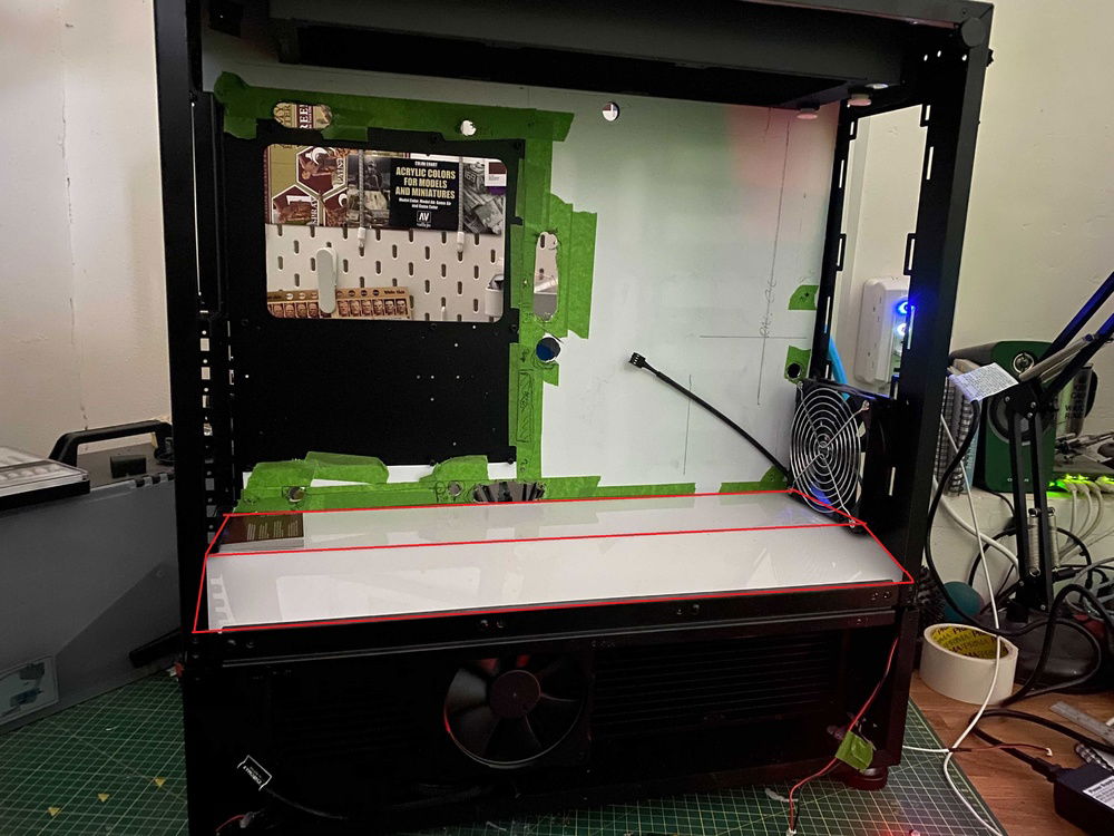 Light floor unlit, bends highlighted