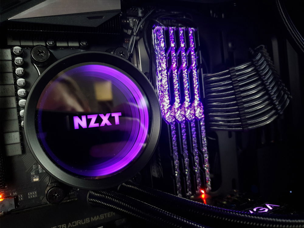 Detail of the kraken and swapped RAM-diffusors in action