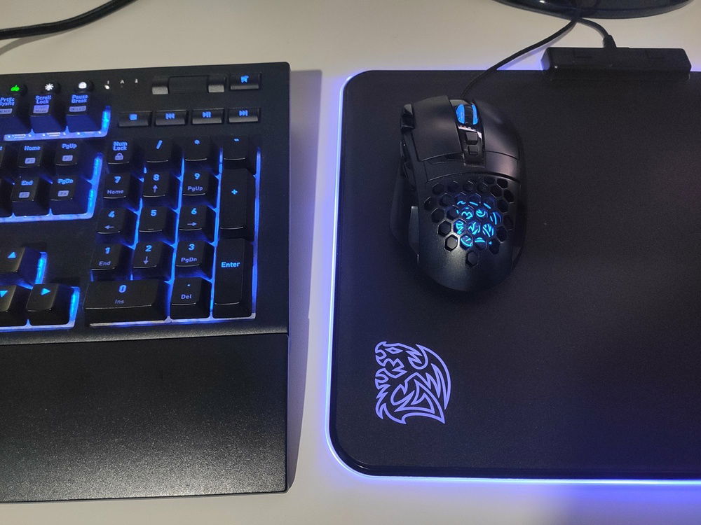 X1 RG Keyboard + Ventus Z Mouse + RGB Draconem Mouse and highlighting lighting and possible colors.