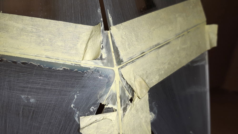 Filling holes with epoxy putty