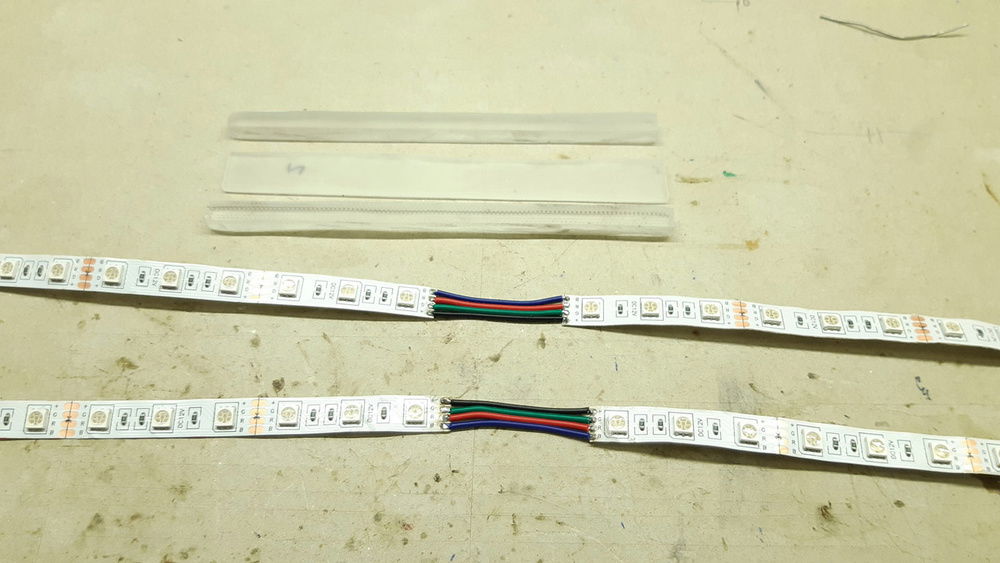 Preparing the LED strips