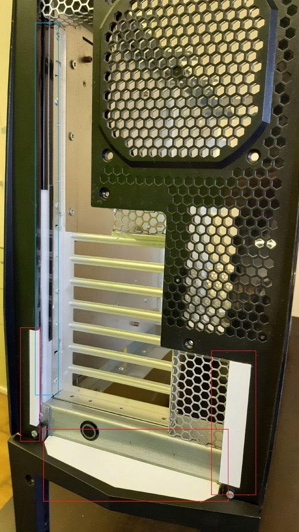 All the cover that need to be realized, they was fixed with epoxy putty