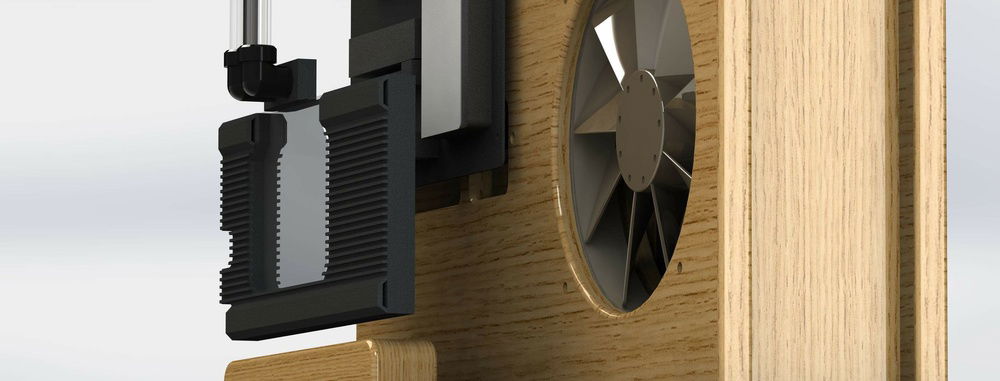 Cutouts below the motherboard for clean wire routing.