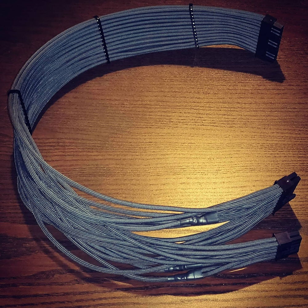 The custo cables I made for the build