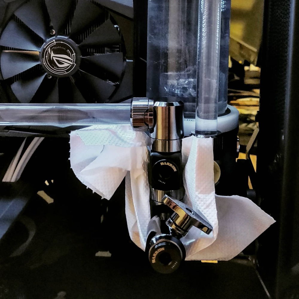 Leak testing after moving to EK torque fitting (great choice)