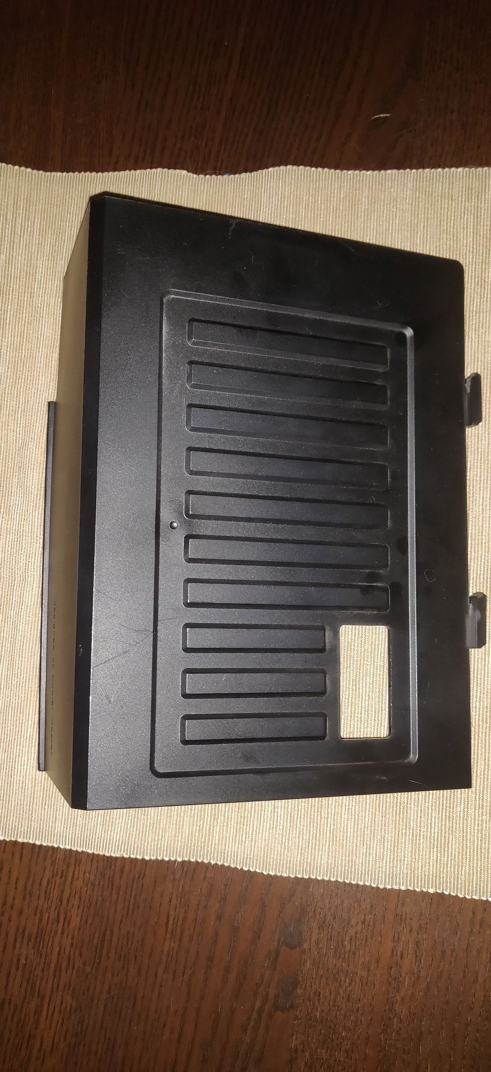 The power supply shroud as it was, before the extra piece