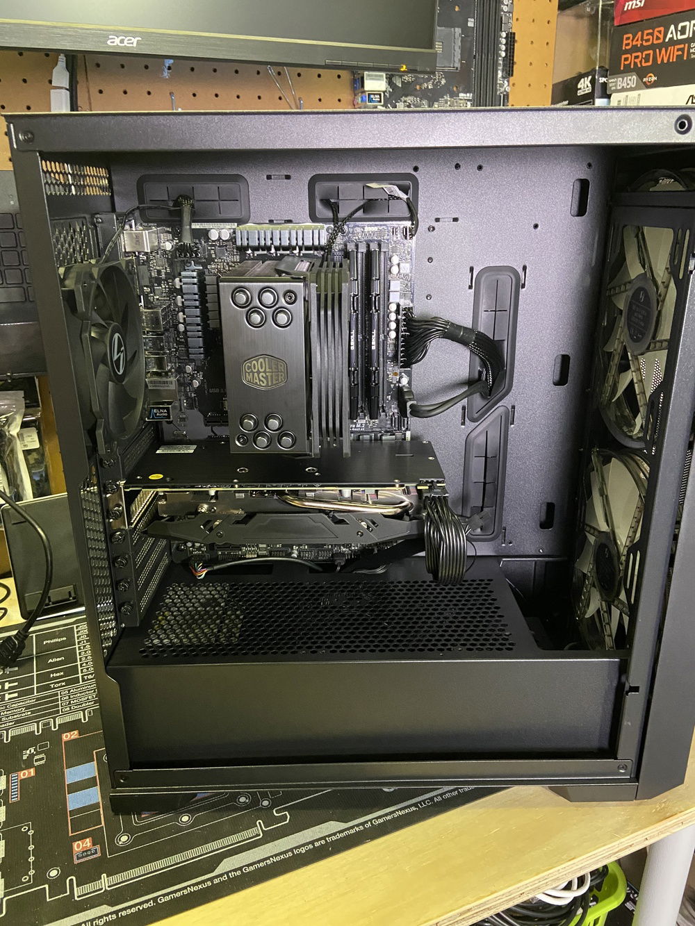 Inside with no lights on