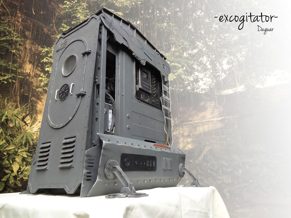 looks behind the motherboard side