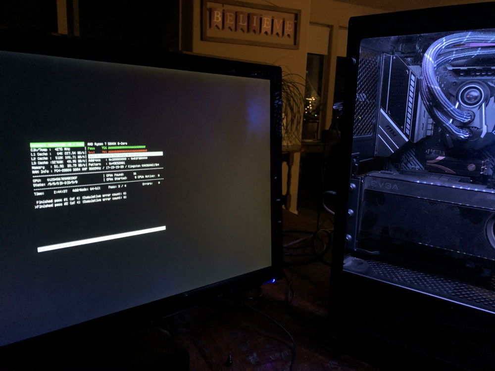 memtest'ing w/ XMP enabled.