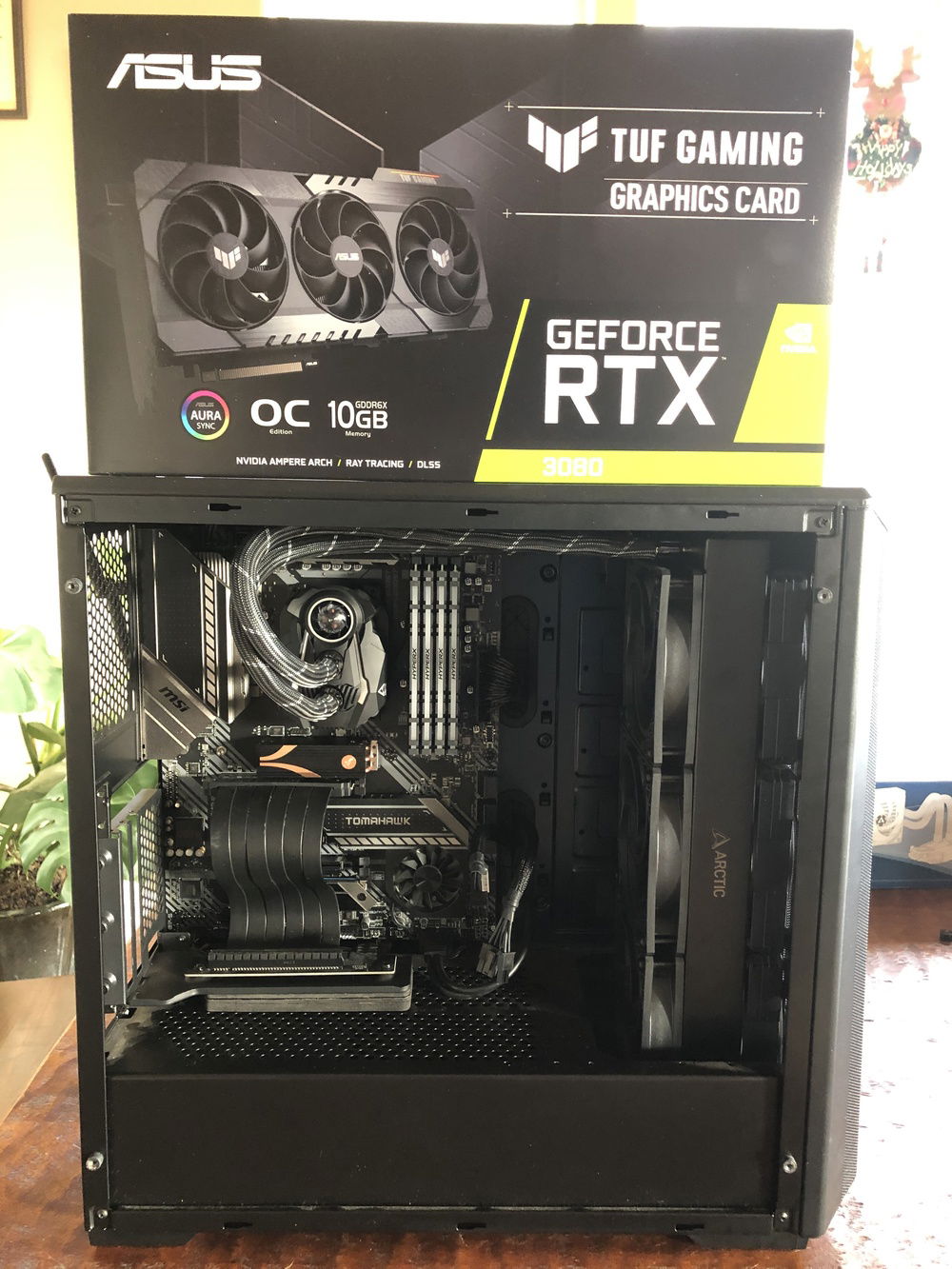 GPU box almost bigger than case :)