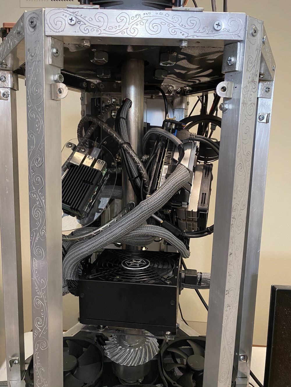 Cable management with 360 degree exposure