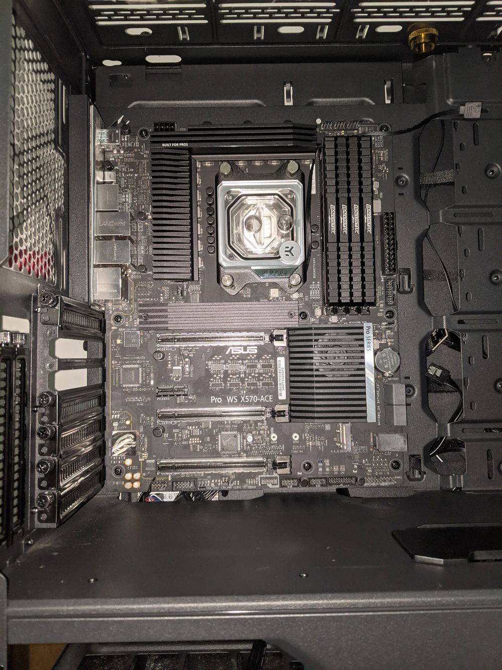 installing motherboard into the case