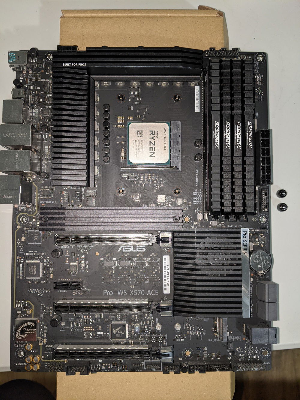 getting most of the parts on the motherboard