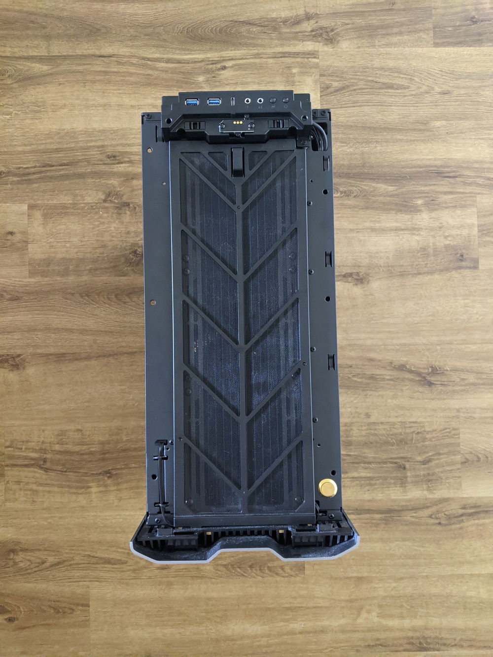 brass colored switch to act as a reset button