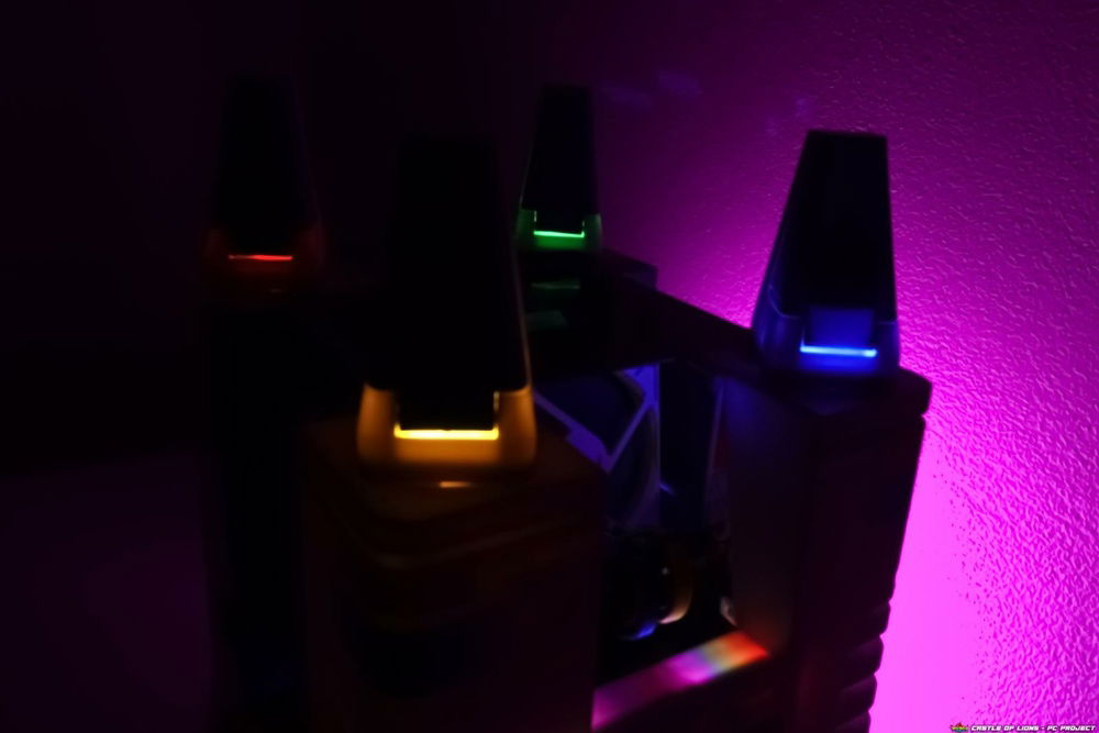 The view when I’m gaming, pink light from a smart lamp as a tribute to Princess Allura