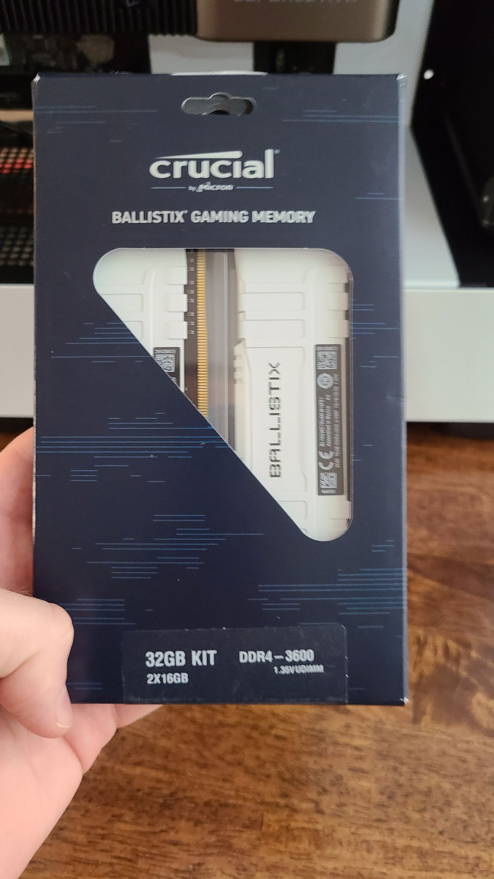 Crucial ballistix ram I had back ordered a month ago randomly shows up while I'm building so I swap it out.