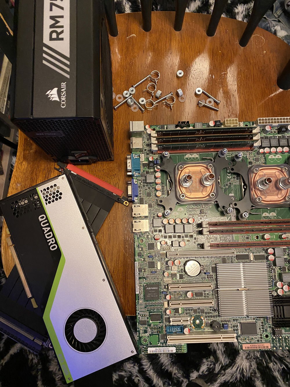 waterblocks psu and riser came today