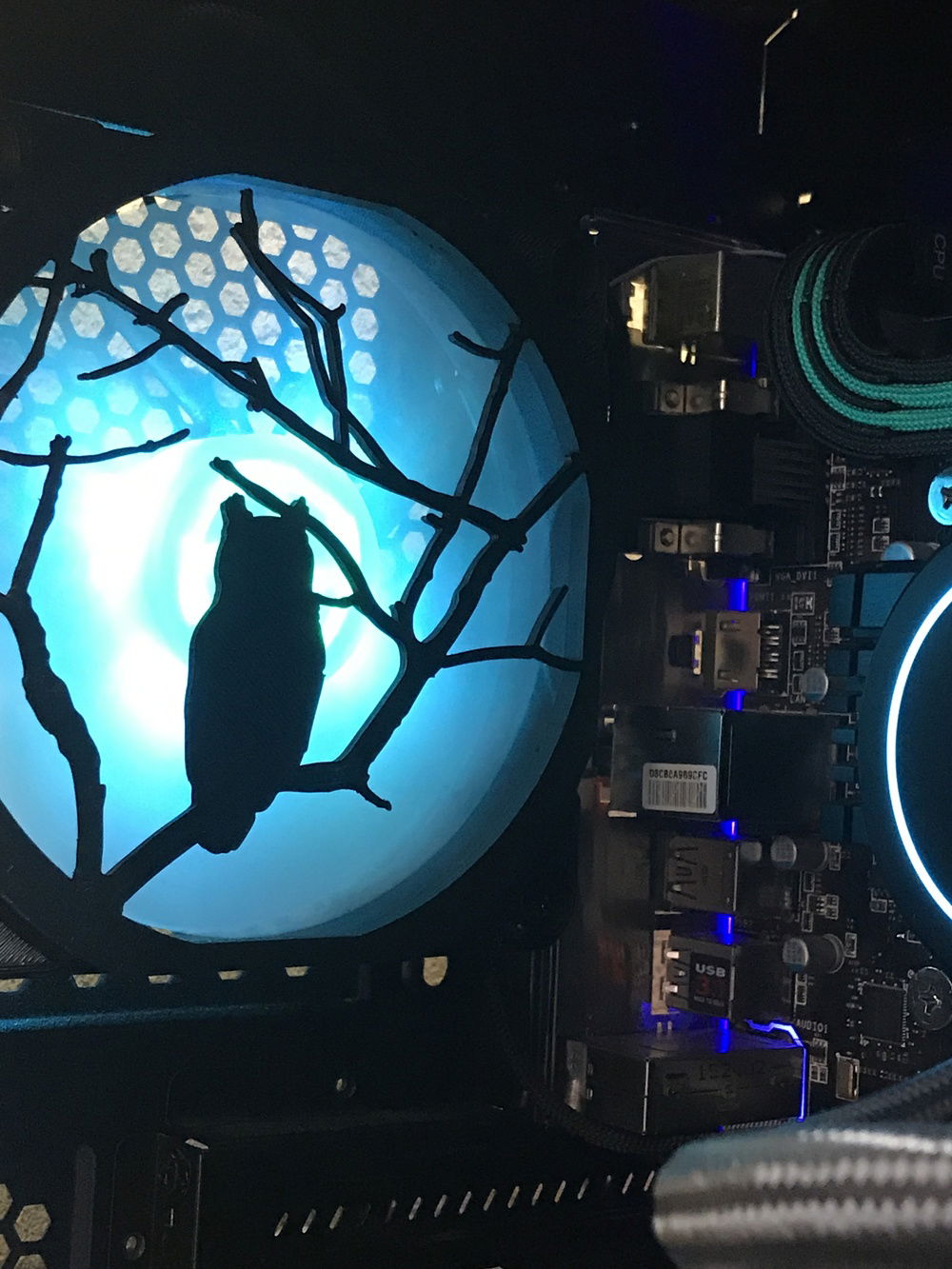 A new approach to fan grills that I’m sure will catch on, Silhouetted Fan Grills.