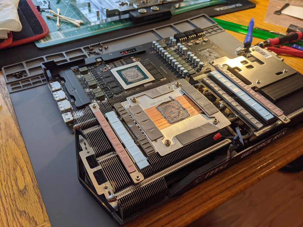 Stock air cooler removed