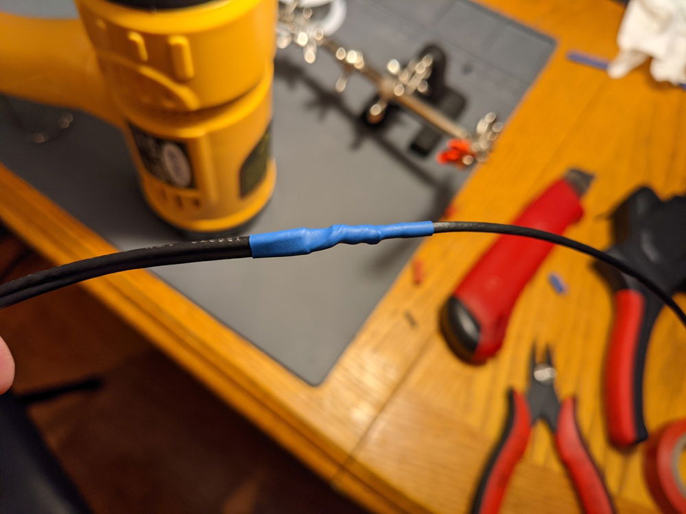 Heat shrink over the joint