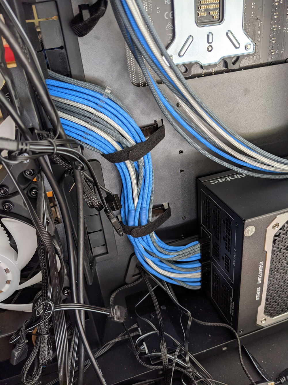 After trimming and inserting each wire into the connectors. Perfect Length!