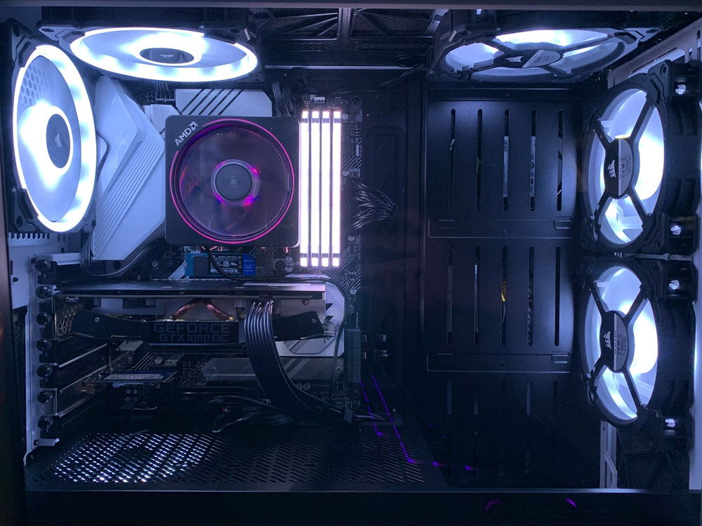 Slight fan reconfig and Corsair ram swapped in.