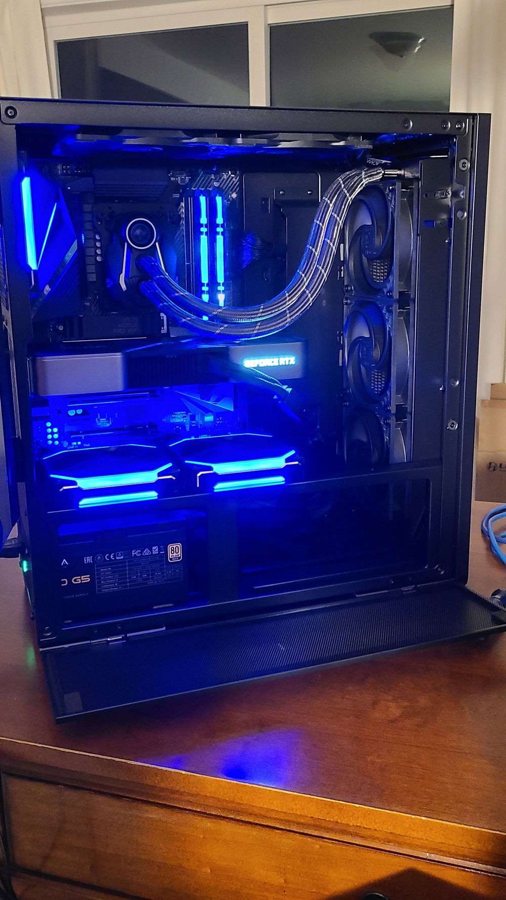 Before I flipped the radiator over.