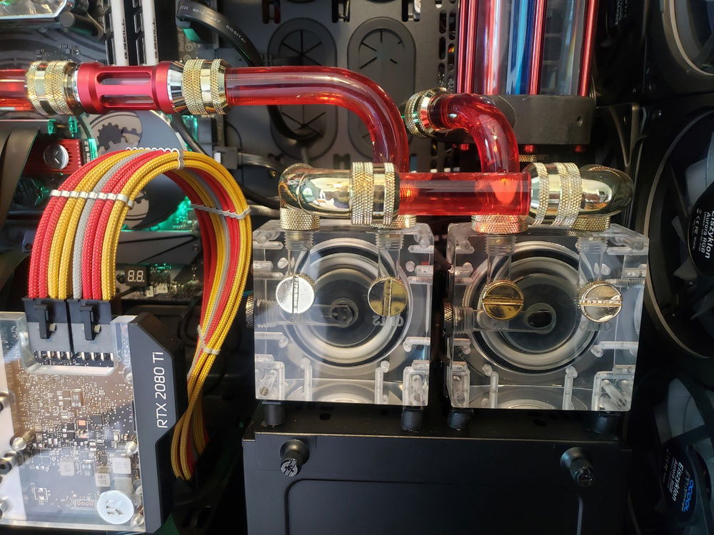 Another close up of the pumps