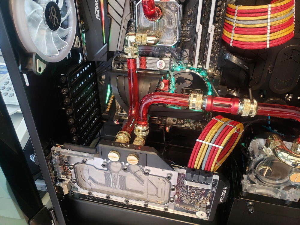 Showing how I routed the GPU pipes