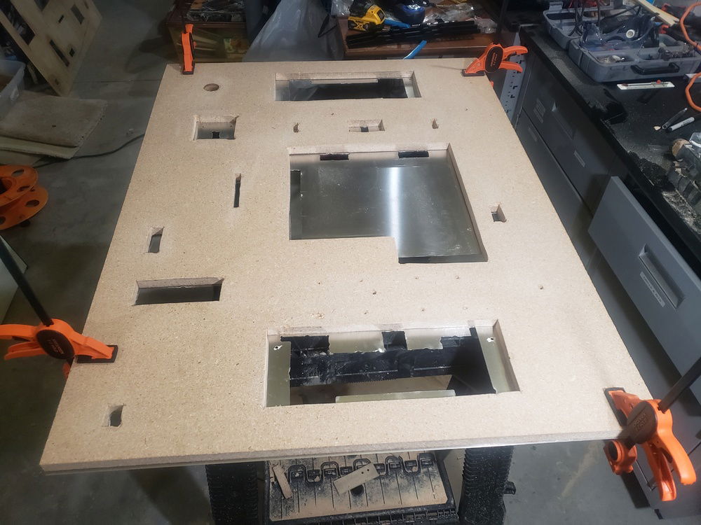 first test of the aluminum and MDF