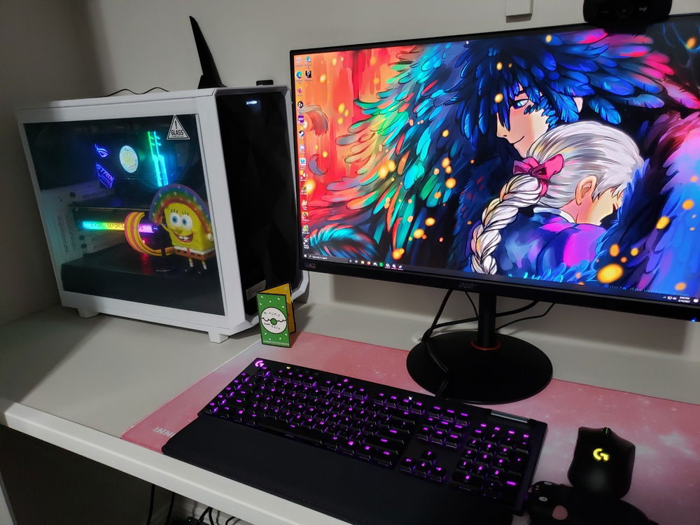 Full view of desk