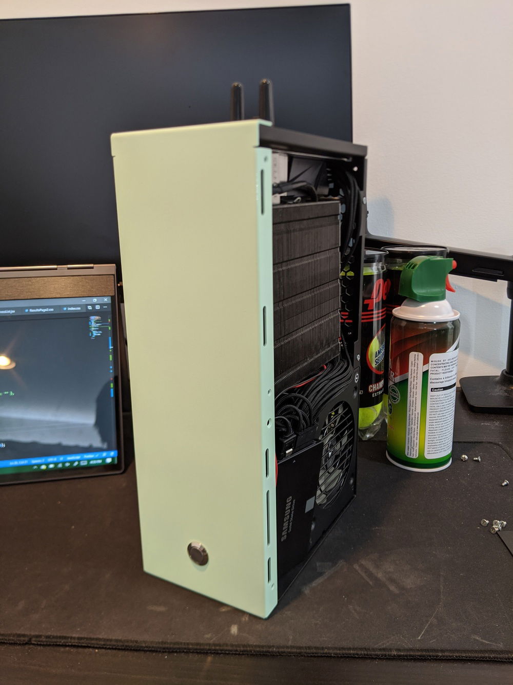 Quick look at the newly-painted front panel.