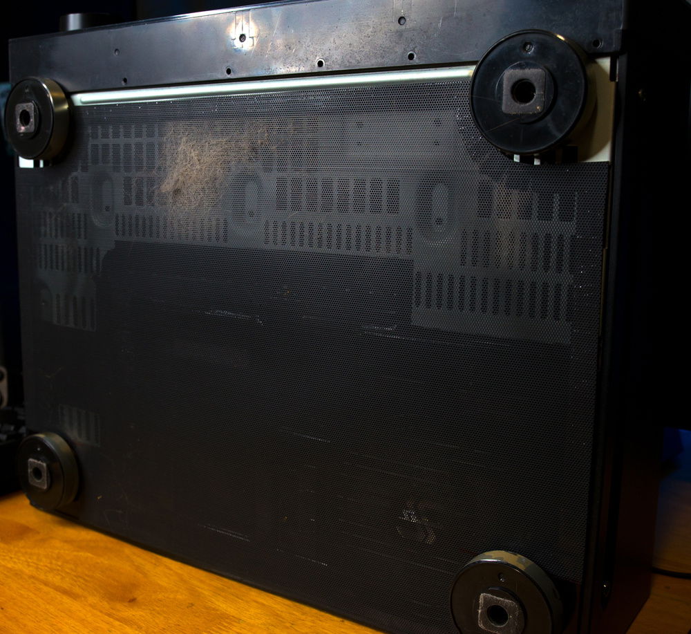 Dust buildup after a few months of use. The filter is working very well