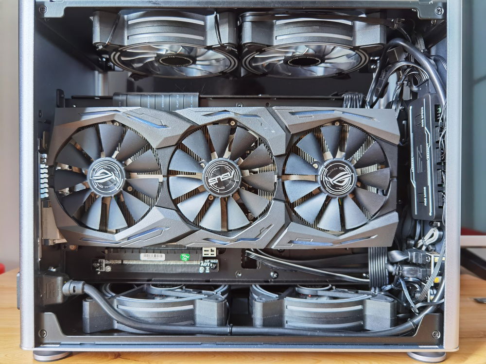 The ROG Strix 1060 is the main reason for selecting the Jonsbo A4 case as it can take a GPU of up to 325mm in length.