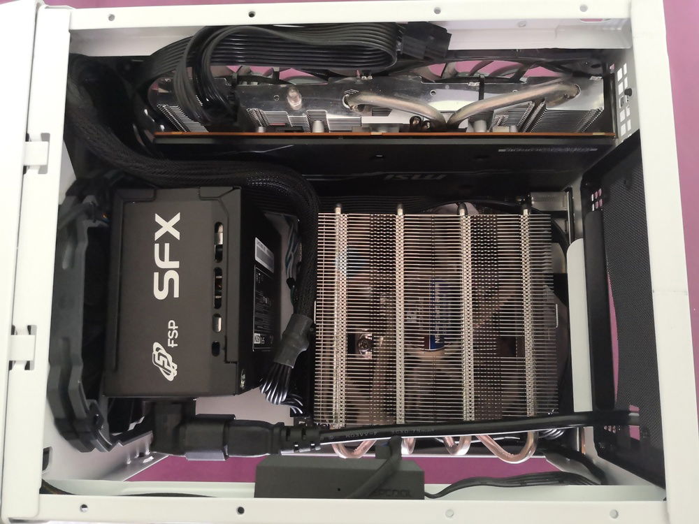 Top view of the final version of my Front PSU Mod.