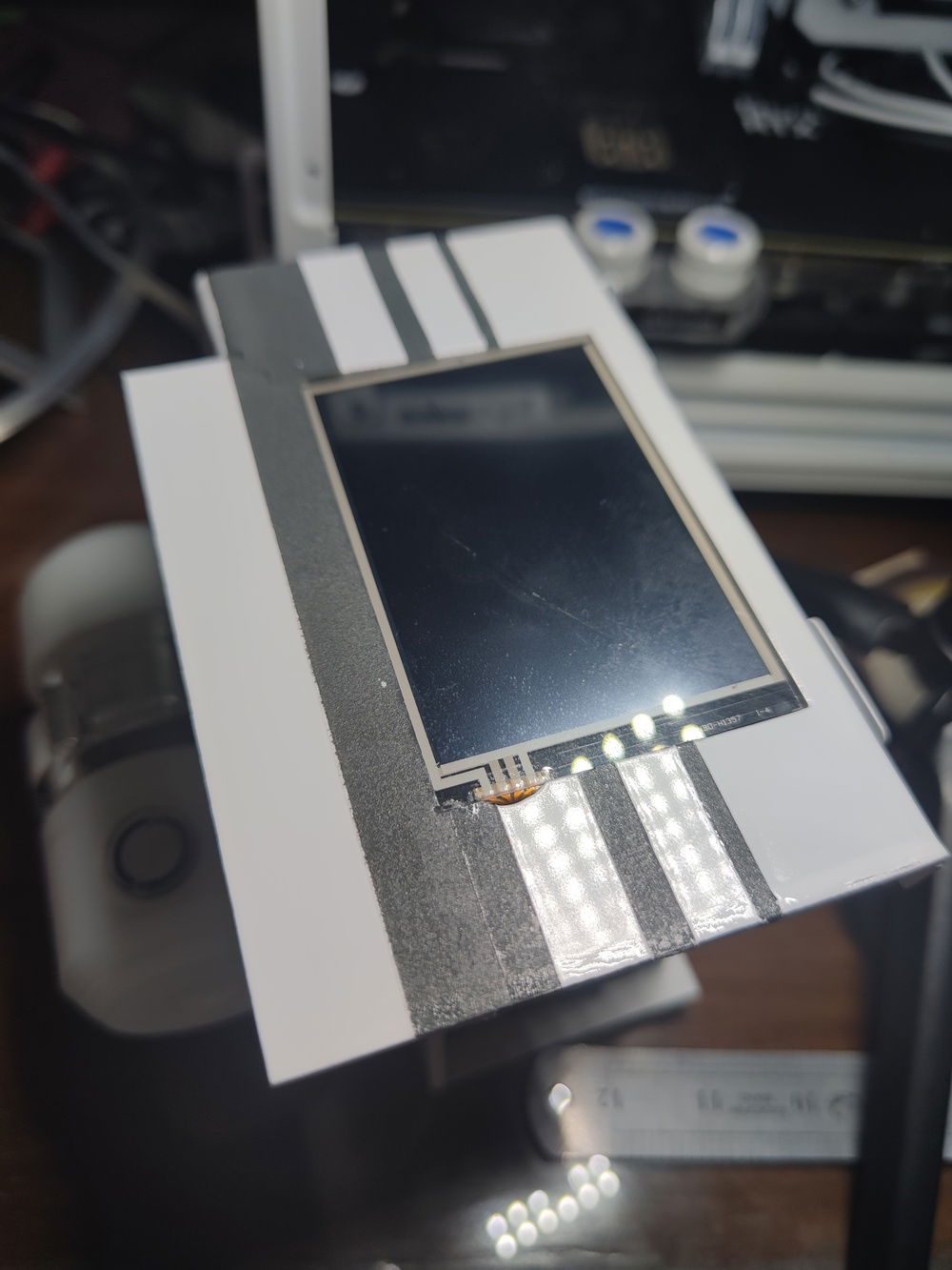 The finished product. I made sure to clear the touch screen interface cables at the bottom left of the screen.