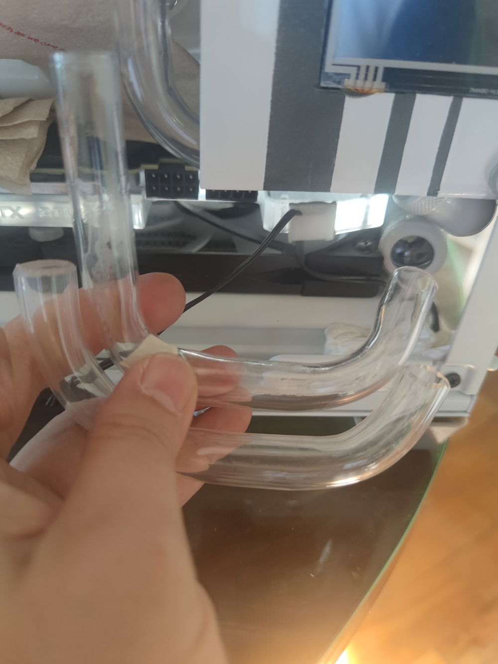 The replacement tube had a longer straight end and I made sure not to over heat the tube.