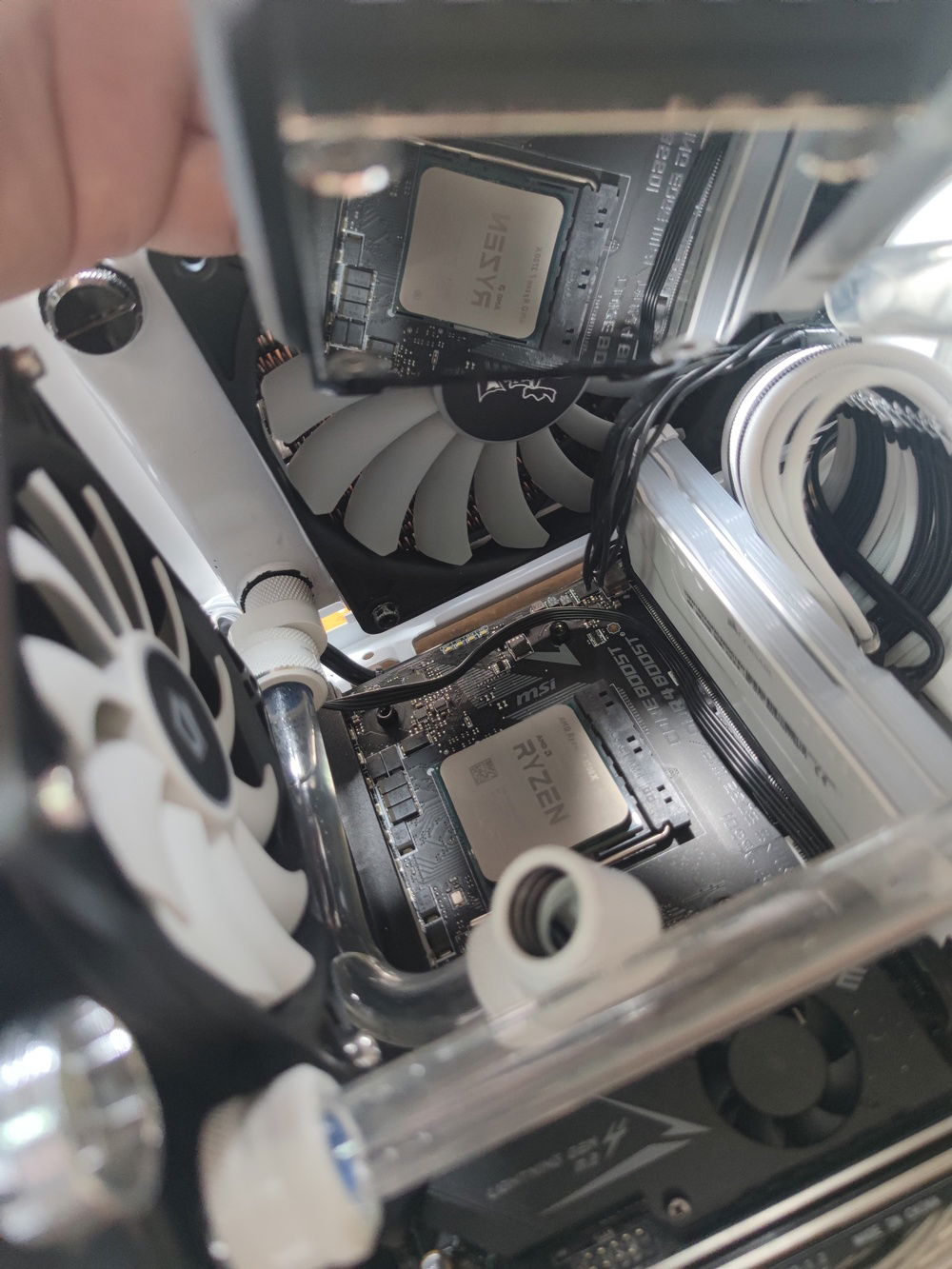 .. and cleaning the block.