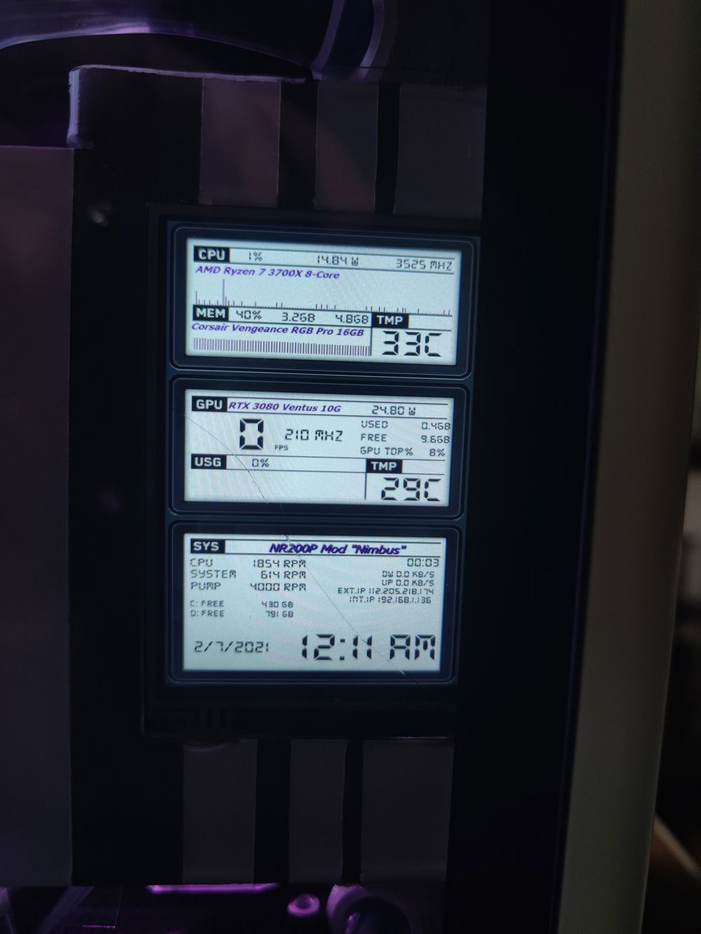 The Aida64 sensor panel enables detailed information to be displayed. This design fit the theme.

Temperatures are on idle, with an ambiant temp of 29 C.